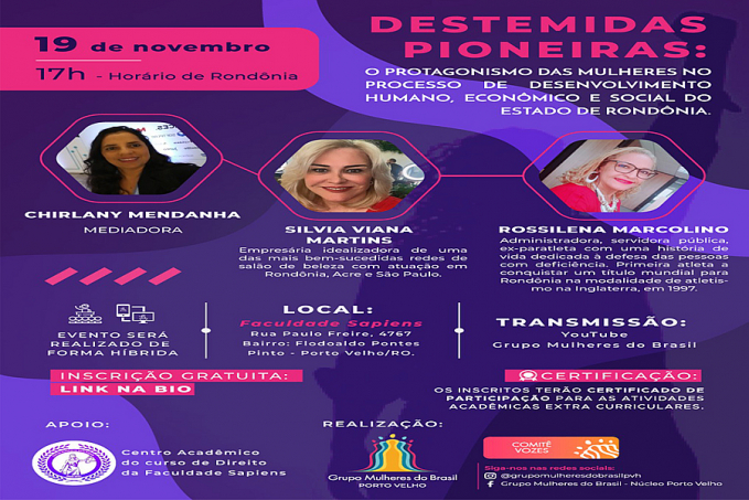 Grupo Mulheres do Brasil lança luz sobre a participação da mulher no processo de colonização e desenvolvimento de Rondônia - News Rondônia