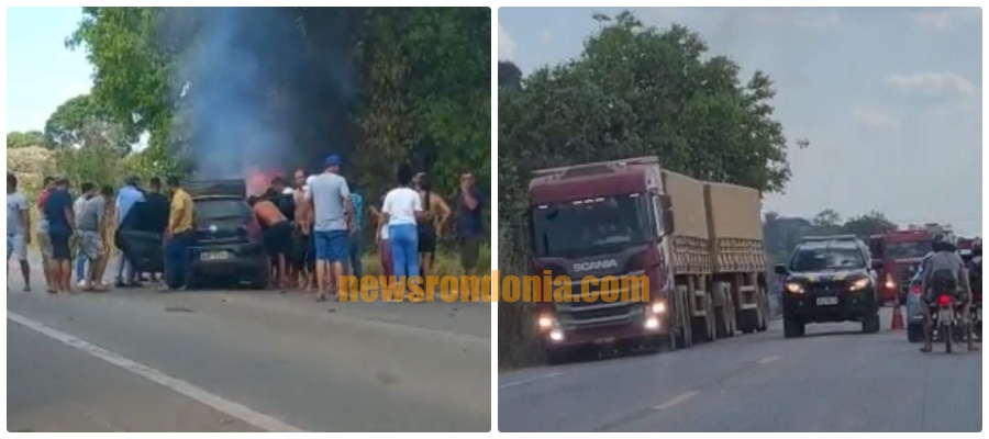 INCÊNDIO E MORTE: Após carro pegar fogo, mulher morre no hospital e três ficam feridos na BR-364 - News Rondônia