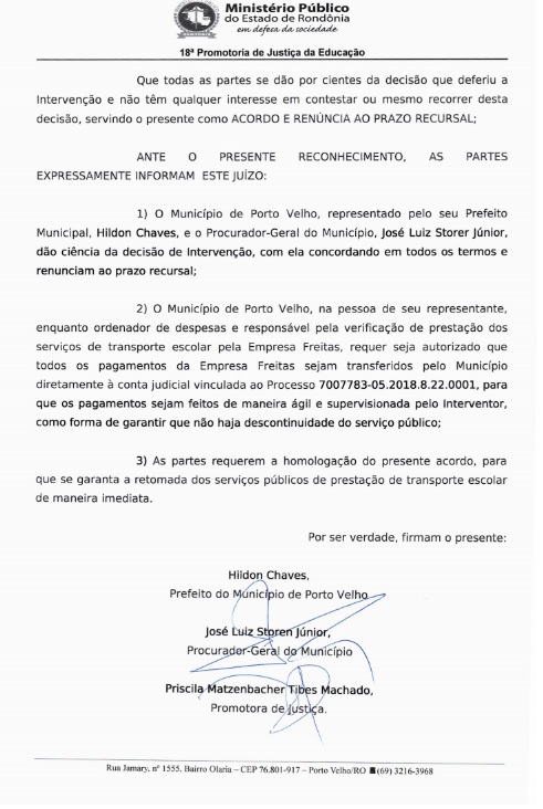TRANSPORTE ESCOLAR: REPASSES DA PREFEITURA PARA EMPRESA FREITAS SERÃO FEITOS VIA CONTA JUDICIAL - News Rondônia