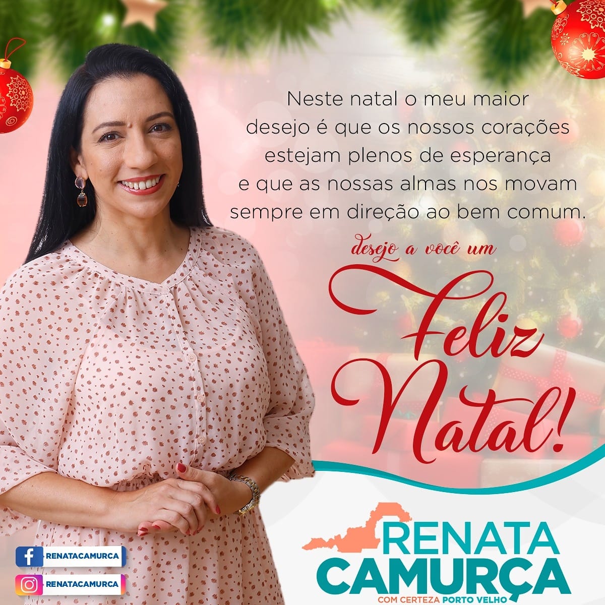 Feliz Natal: Renata Camurça - News Rondônia