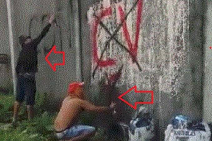 VÍDEOS - Facção apaga sigla de rival nos muros e afirma que vai ter derramamento de sangue - News Rondônia