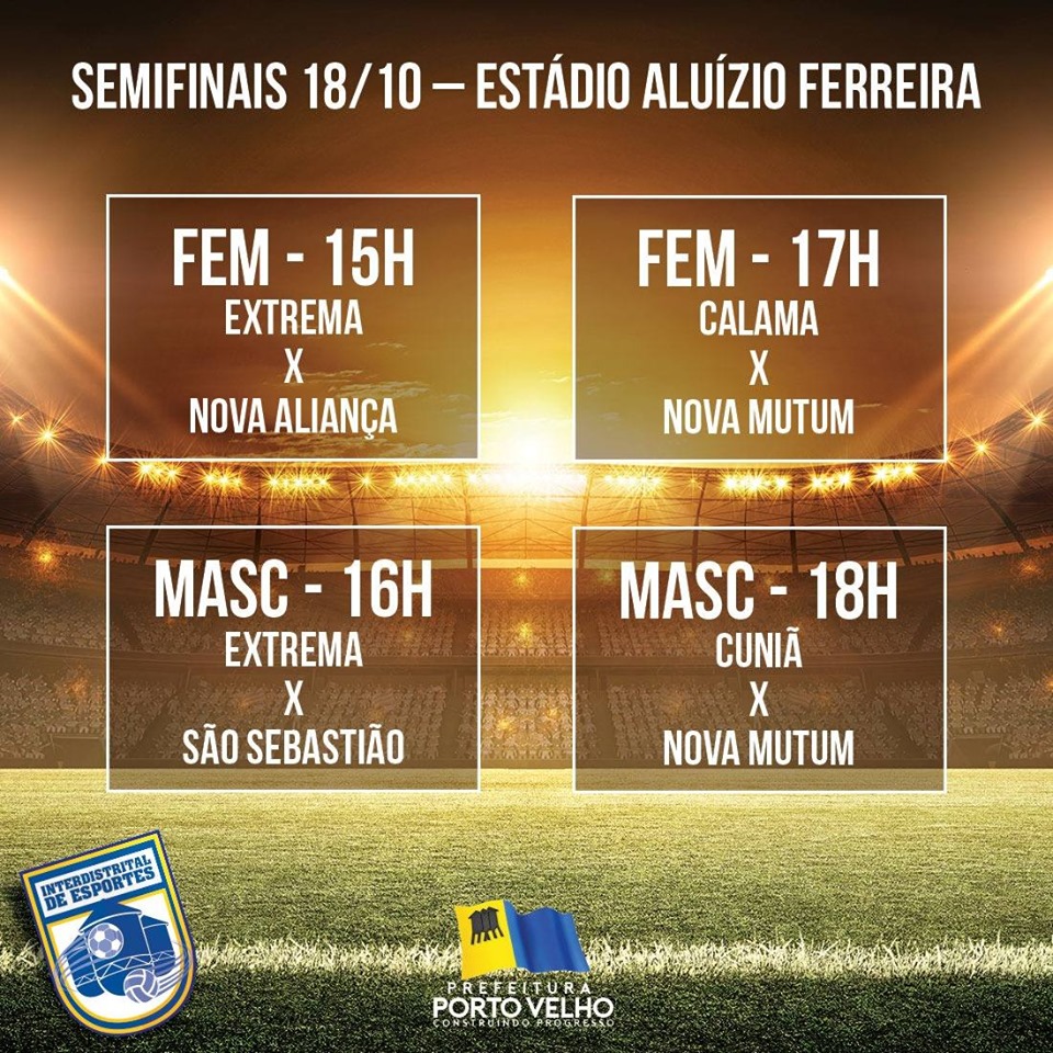 CAMPEONATO INTERDISTRITAL COMEÇA NESTA SEXTA-FEIRA NO ESTÁDIO ALUÍZIO FERREIRA - News Rondônia