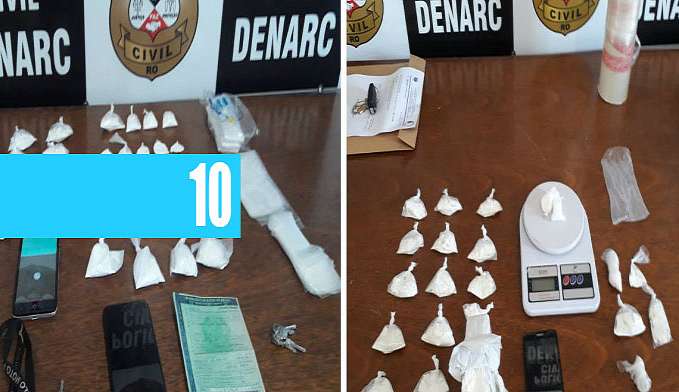 DENARC PRENDE SUSPEITOS COM MAIS DE MEIO QUILO DE COCAÍNA NA ZONA LESTE - News Rondônia