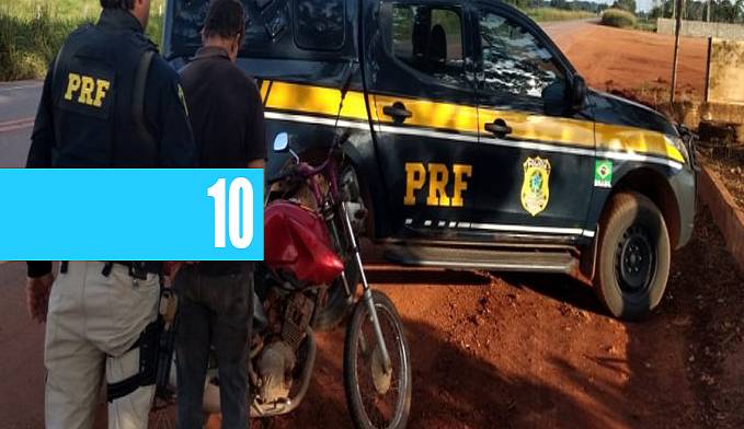 MOTO ROUBADA EM PORTO VELHO É RECUPERADA PELA PRF EM ITAPUÃ DO OESTE - News Rondônia