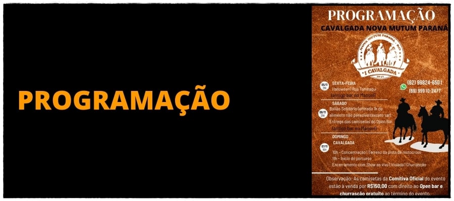 Dia 7 de novembro acontece a 1ª cavalgada de Nova Mutum Paraná; evento promete fomentar comercio da região - News Rondônia