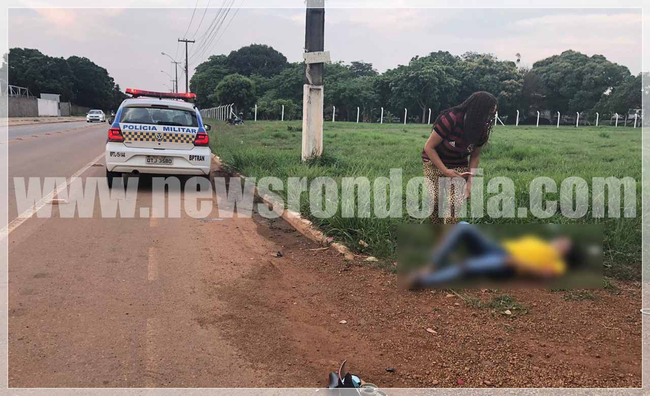 Motociclista fica lesionada após colidir de frente com caminhonete no bairro Aeroclube - News Rondônia