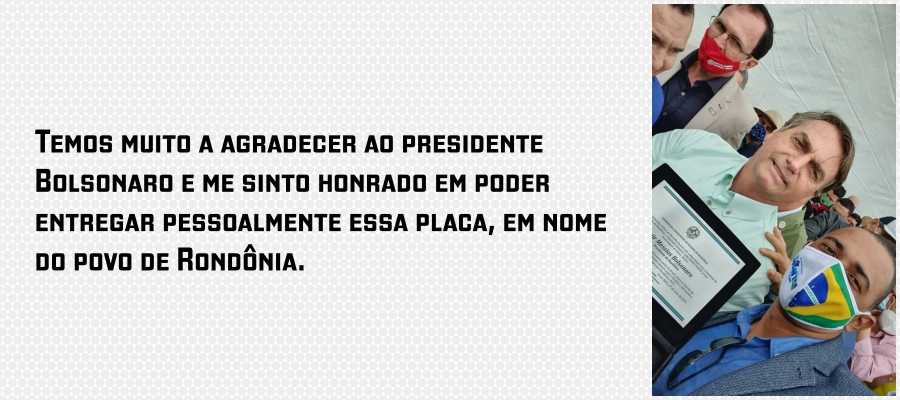 Deputado Jhony Paixão entrega Medalha de Mérito Legislativo ao presidente Jair Bolsonaro - News Rondônia