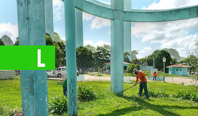 Vilhena: Limpeza de praças, canteiros e áreas públicas pela Prefeitura é intensificada no período chuvoso - News Rondônia