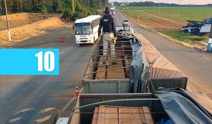 PRF apreende 44,66 m³ de madeira ilegal na BR 364 e autua condutor por crime ambiental em Vilhena/RO - News Rondônia
