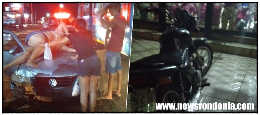 Carro avança sinal vermelho e atropela motociclista na zona leste - News Rondônia
