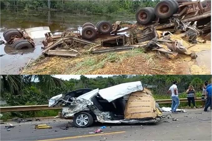 Testemunho de garotinha de 08 anos que assistiu a morte dos pais em trágico acidente na BR 364 comove cristãos e viraliza no WhatsApp - News Rondônia