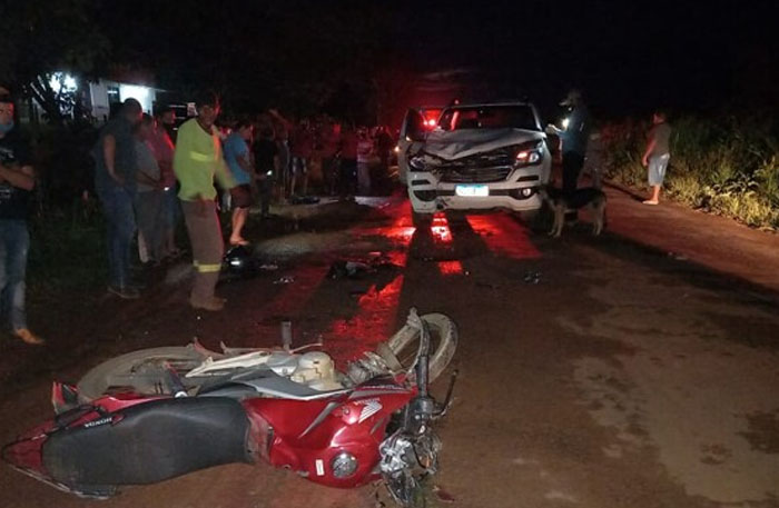 TRÁGICO - Jovem morre após colisão de moto com S-10 e esposa socorrida em estado grave - News Rondônia