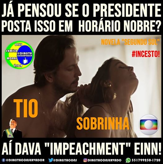 EM BRIGA POR BOLSONARO, IMAGEM DE INCESTO EXIBIDA PELA REDE GLOBO VEM À TONA - News Rondônia