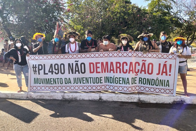 Indígenas rondonienses também estão em Brasília protestando contra PL da demarcação de terra - News Rondônia