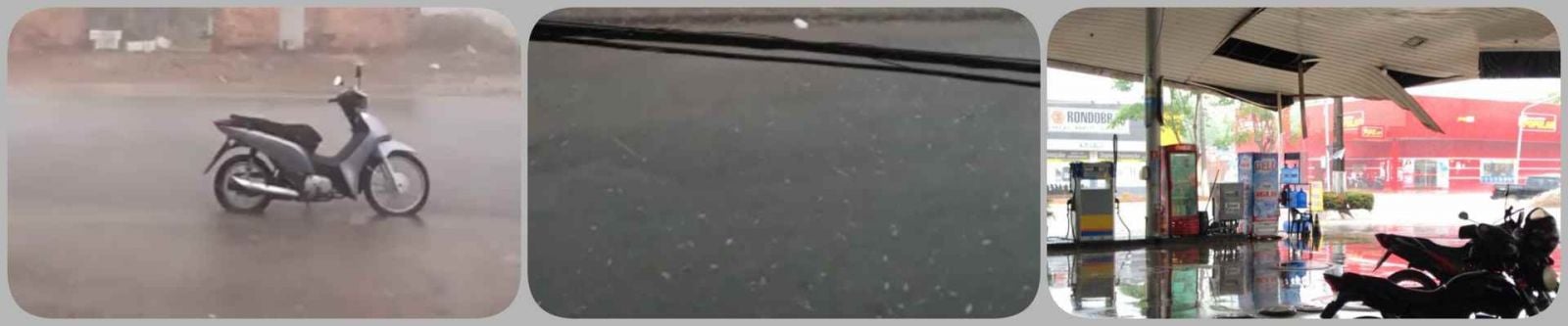 Chuva forte com rajadas de vento derruba árvores e danifica estrutura de Posto de Gasolina (Vídeo) - News Rondônia