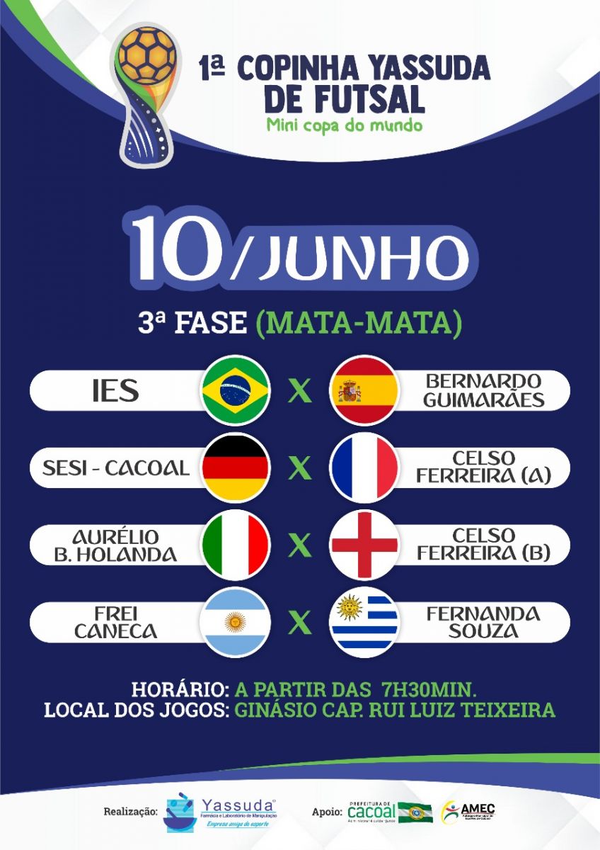 BRASIL ENFRENTA A ESPANHA NAS 4ª DE FINAIS DA COPINHA YASSUDA - News Rondônia
