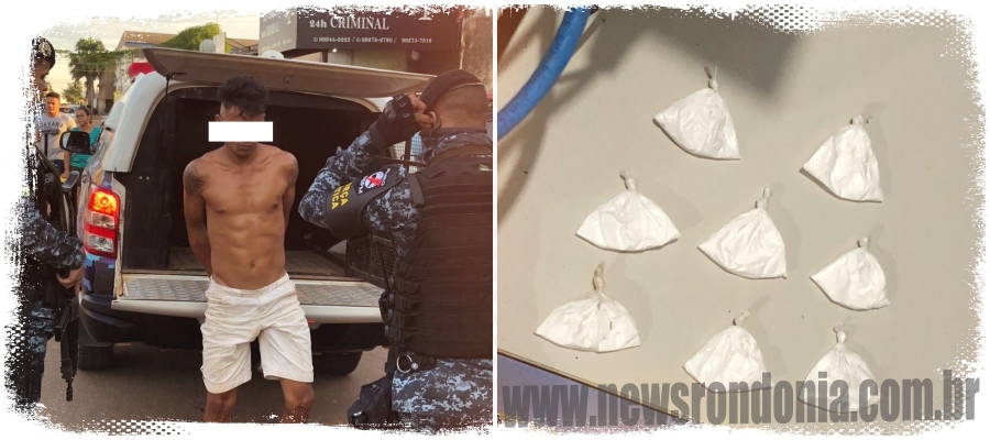 Polícia aborda e prende homem com porções de cocaína na zona leste da capital - News Rondônia