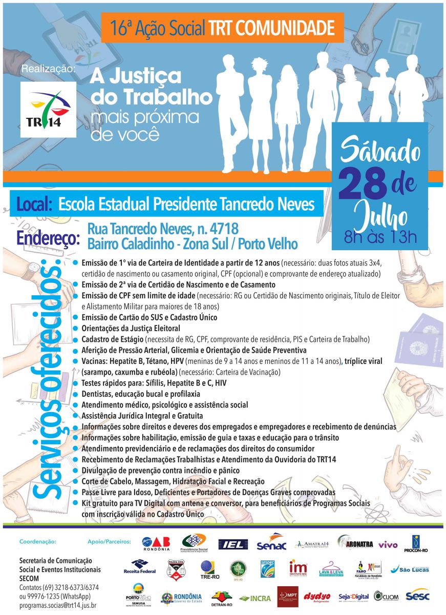 JUSTIÇA DO TRABALHO ACERTA OS ÚLTIMOS DETALHES PARA O TRT COMUNIDADE QUE ACONTECE NO SÁBADO - News Rondônia