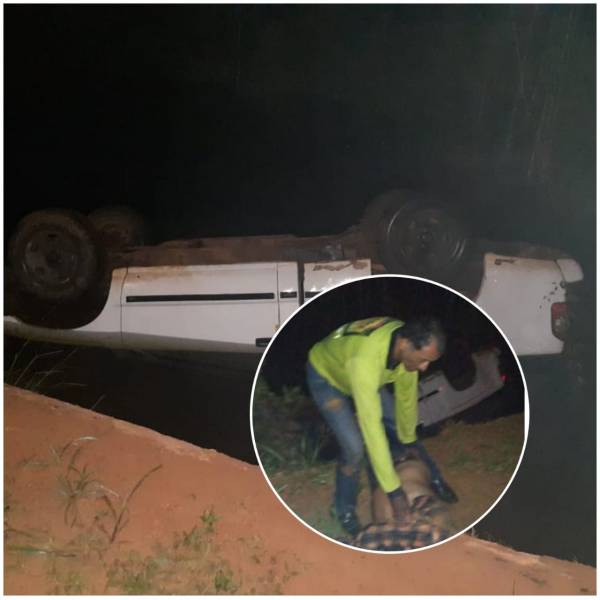 HERÓI: Mototaxista pula na água e salva de afogamento idoso que capotou picape - News Rondônia