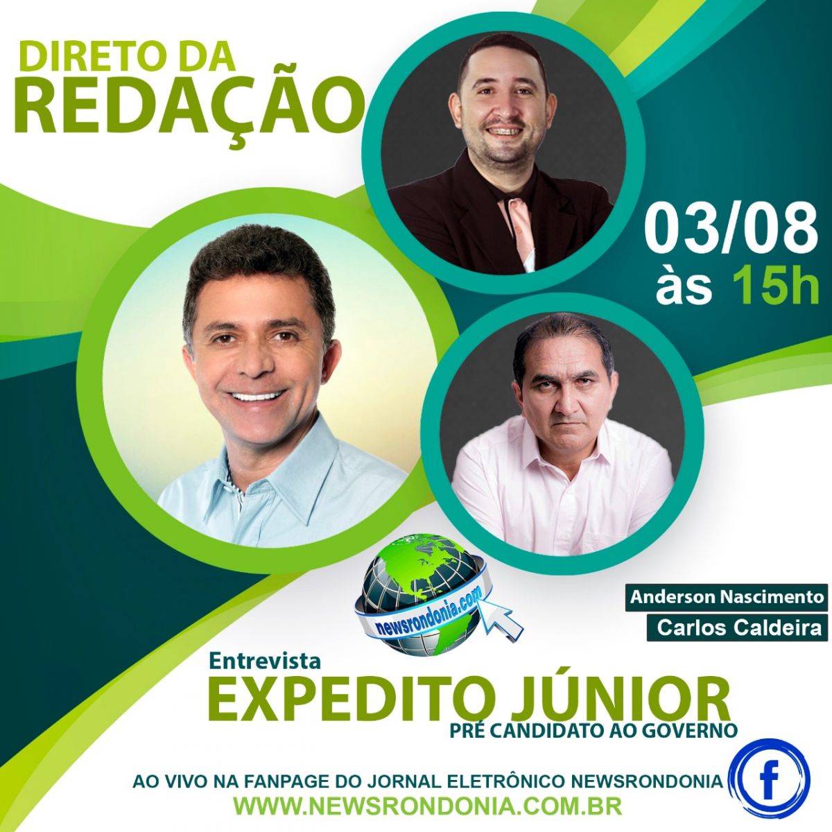 EXCLUSIVO - EXPEDITO JUNIOR CONCEDE SUA PRIMEIRA ENTREVISTA COMO PRÉ CANDIDATO AO GOVERNO DE RONDÔNIA - News Rondônia