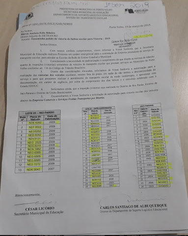 EMPRESA DO TRANSPORTE ESCOLAR DESAFIA A JUSTIÇA, A PRF E AINDA COLOCA VIDA DE ALUNOS EM PERIGO - News Rondônia