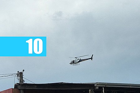 VIATURAS E HELICÓPTERO DA POLÍCIA FAZEM VARREDURA, MAS NÃO ENCONTRAM SUSPEITO - News Rondônia