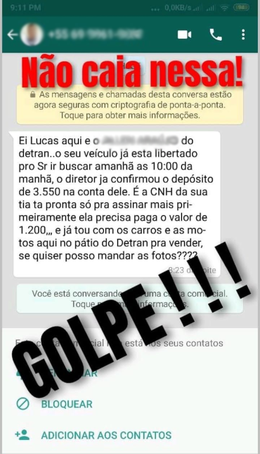 ATENÇÃO - Detran faz alerta à população para golpes aplicados por falsos funcionários - News Rondônia