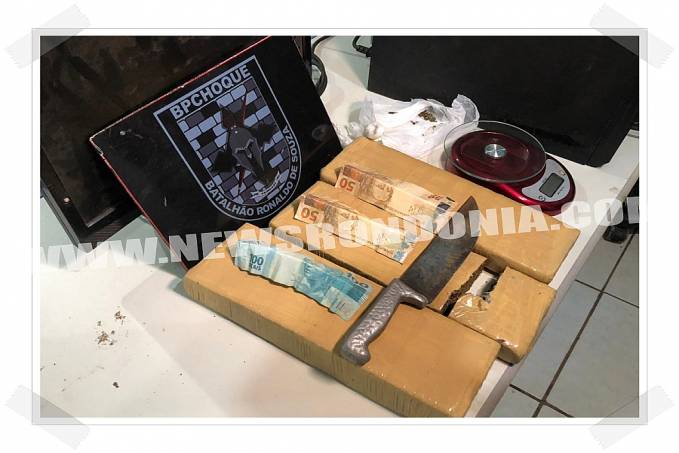 FLAGRANTE: Polícia prende dupla e apreende 3 Kg de maconha no bairro Mariana na capital - News Rondônia
