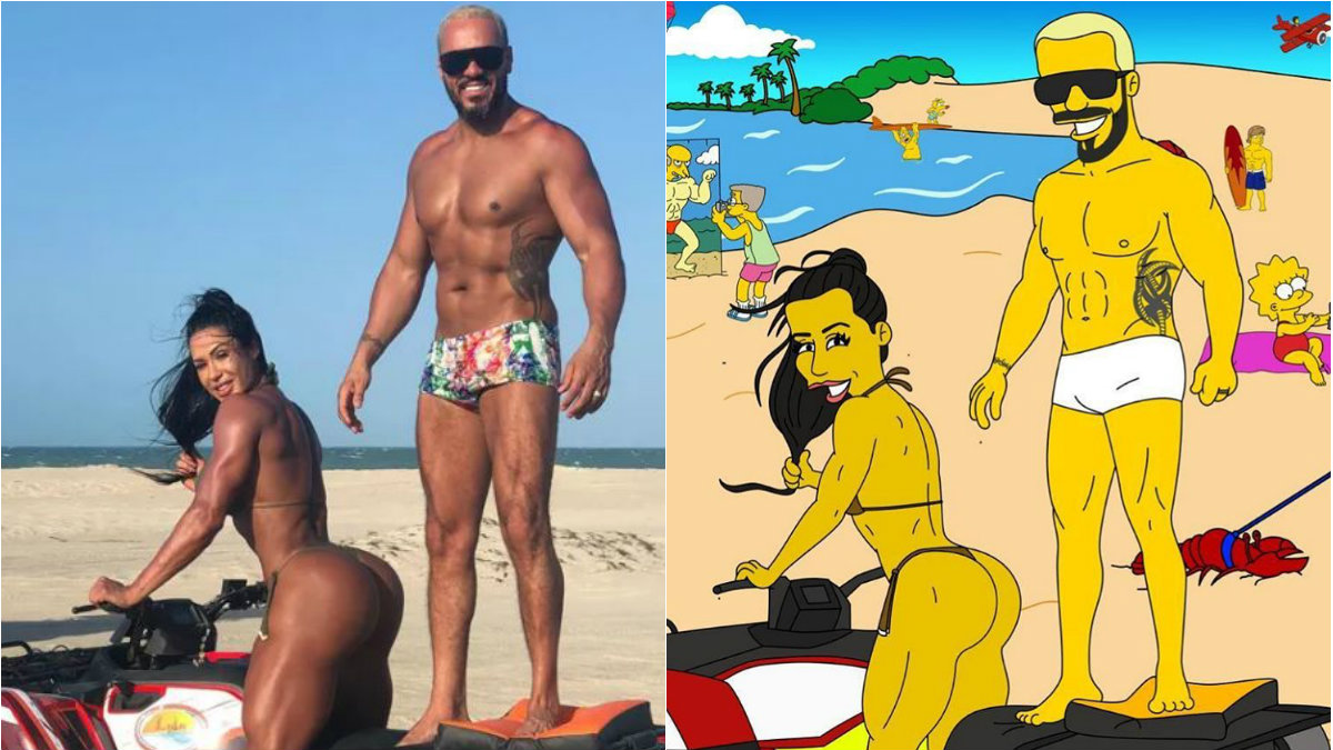 DESENHO: GRACYANNE BARBOSA E BELO VIRAM PERSONAGENS DE OS SIMPSONS - News Rondônia