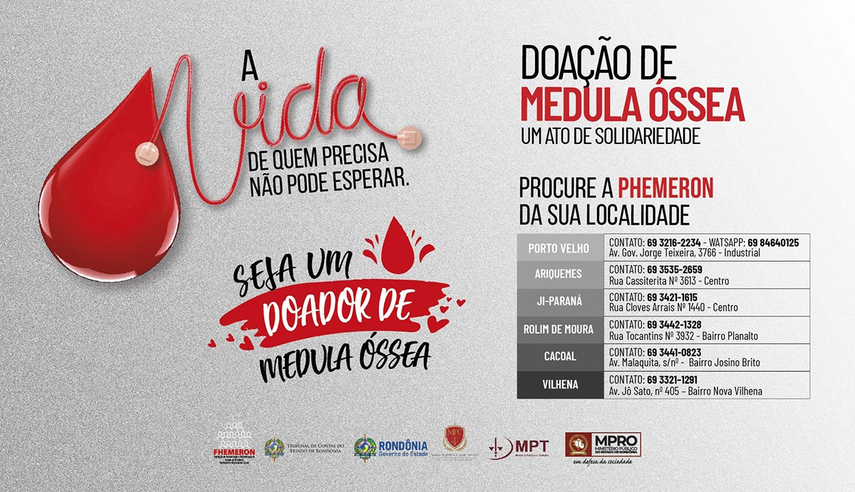 Ministério Público de Rondônia participa de Campanha de Incentivo à Doação de Medula Óssea - News Rondônia