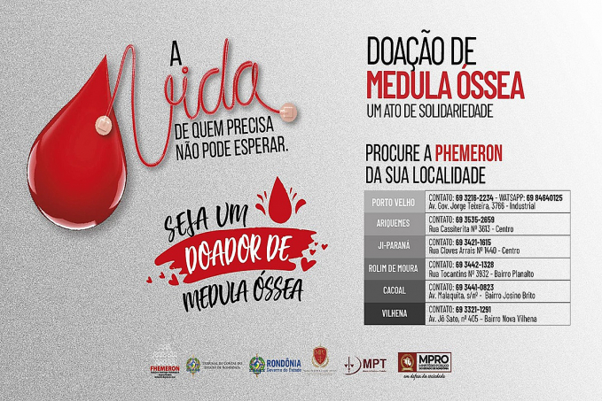 Ministério Público de Rondônia participa de Campanha de Incentivo à Doação de Medula Óssea - News Rondônia