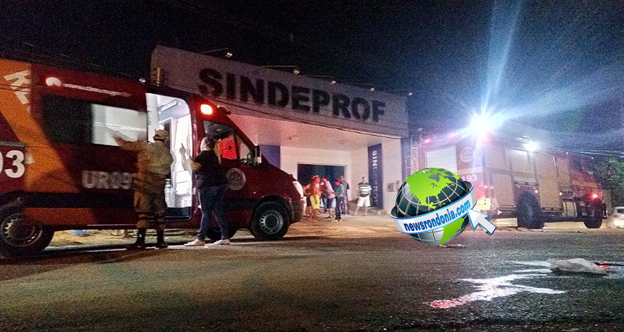 CORPO DE BOMBEIROS E SAMU SÃO ACIONADOS DURANTE INCÊNDIO NO SINDEPROF - VÍDEO - News Rondônia