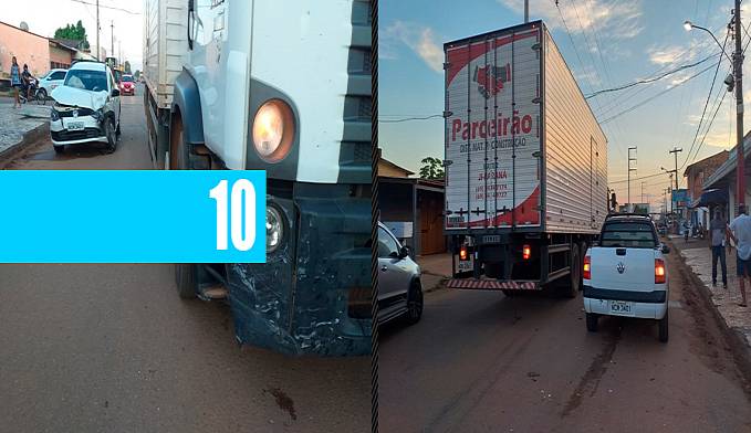 Motorista fica lesionado após avançar preferencial e bater contra caminhão - News Rondônia