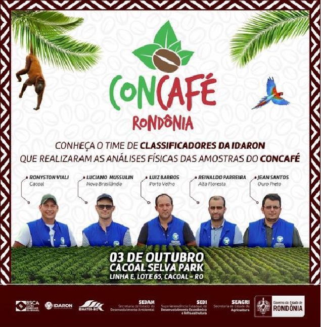 CLASSIFICADORES DA IDARON, QUE ANALISARAM MAIS DE 300 AMOSTRAS DE GRÃOS, SÃO DESTAQUES NO CONCAFÉ - News Rondônia