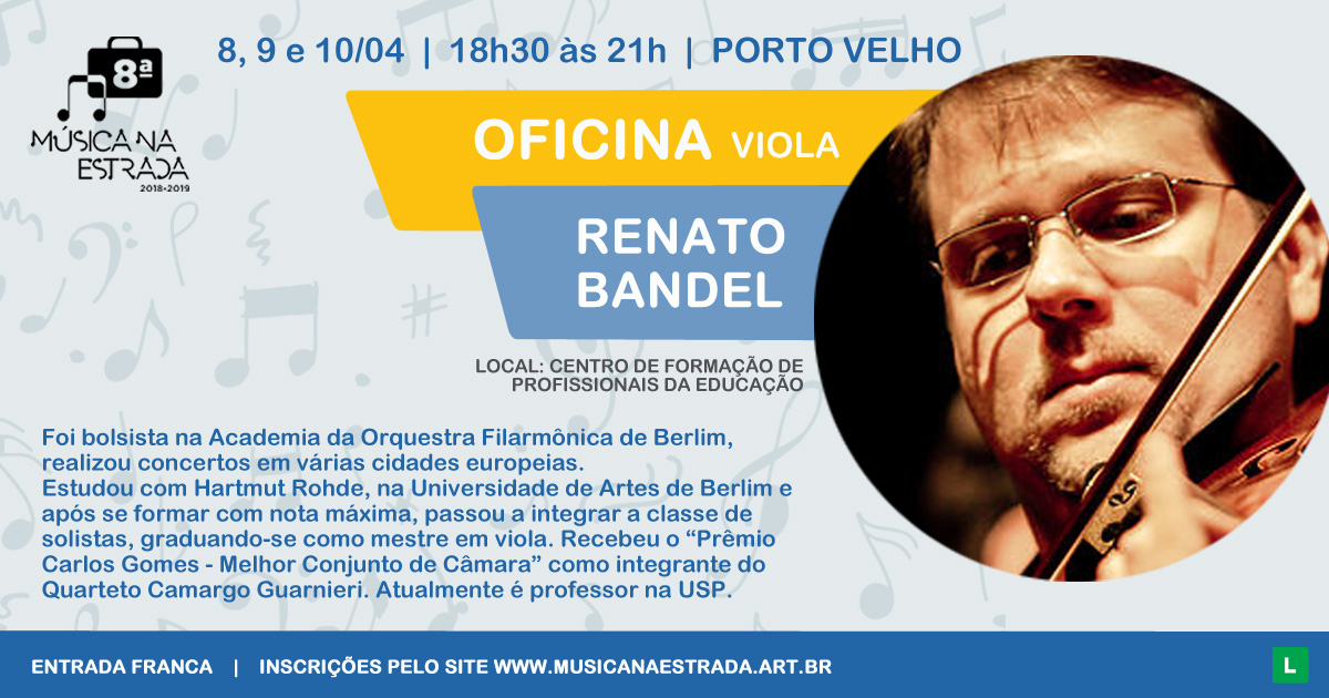 FESTIVAL MÚSICA NA ESTRADA ABRE INSCRIÇÕES GRATUITAS PARA CINCO OFICINAS INSTRUMENTAIS EM PORTO VELHO - News Rondônia