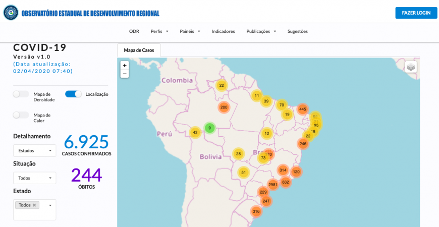 ACOMPANHE O CENÁRIO ESTATÍSTICO DO CORONAVÍRUS PELO PORTAL DO OBSERVATÓRIO DE RONDÔNIA - News Rondônia