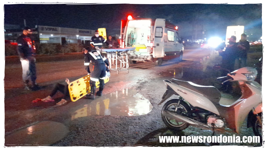 GRAVE: Motociclista cai em buraco na BR-364 e lesiona o rosto - News Rondônia