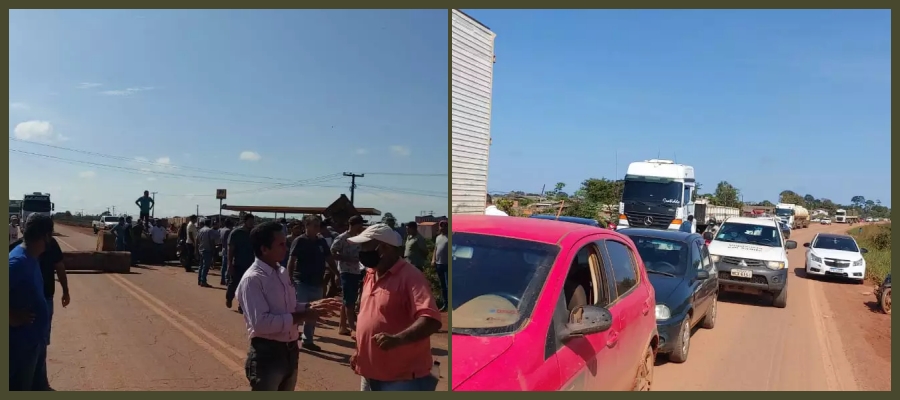 URGENTE: BR-364 é interditada no distrito de Vista Alegre do Abunã por trabalhadores contra ações do IBAMA - News Rondônia