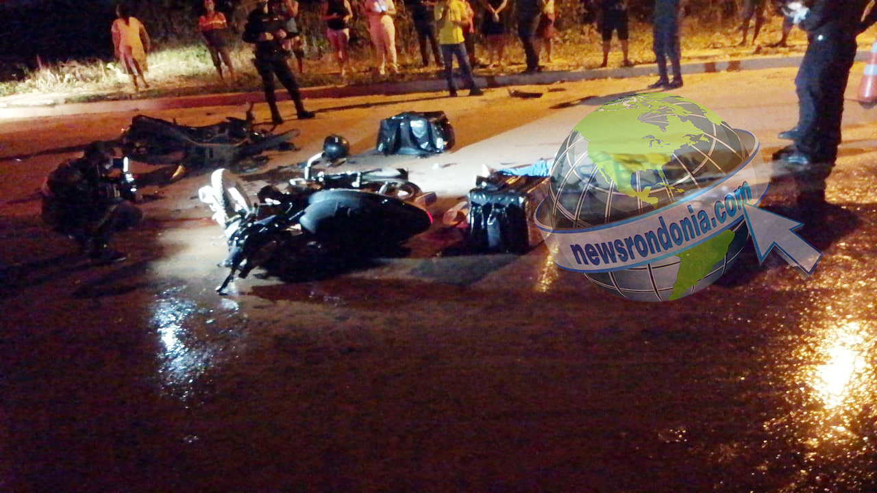 ATUALIZADA: Choque violento de motoboys deixa um morto e outro ferido - IMAGENS FORTES - News Rondônia