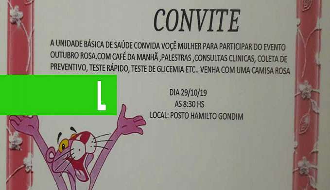 OUTUBRO ROSA: SEMUSA REALIZA PROGRAMAÇÃO NA UNIDADE HAMILTON GONDIM - News Rondônia