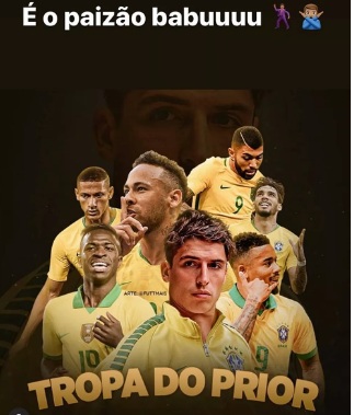 FECHAMENTO: APÓS DERROTA NO BBB CONTRA MANU, NEYMAR, GABIGOL, VINÍCIUS JR E RICHARLISON CONSOLAM PRIOR - News Rondônia