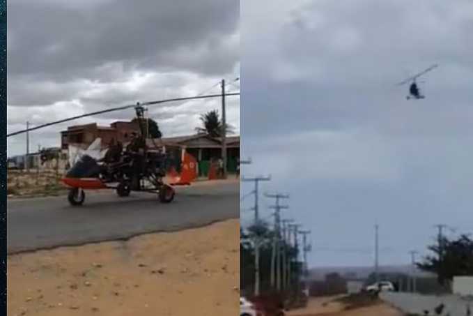 Homem cria girocóptero com motor de fusca e voo viraliza nas redes - News Rondônia