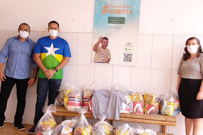 Eyder Brasil faz entrega de cestas básicas à Casa Família Rosetta - News Rondônia