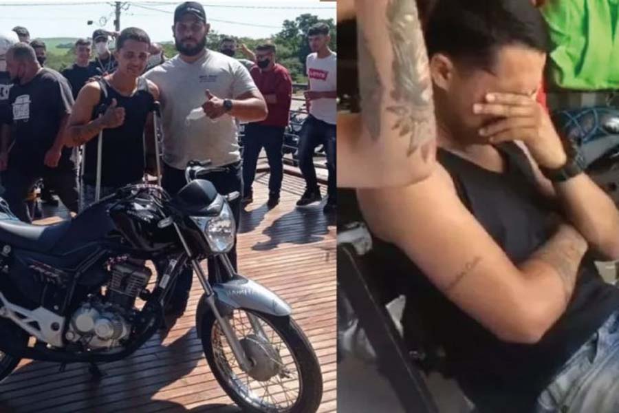 Motoboys fazem vaquinha surpresa para consertar moto de colega - News Rondônia