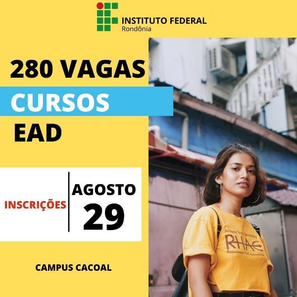 Campus Cacoal oferece 280 vagas em 3 cursos FIC EaD - News Rondônia