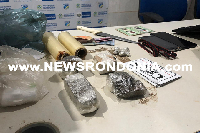 MEIO QUILO - Três suspeitos são presos na zona leste com maconha - News Rondônia