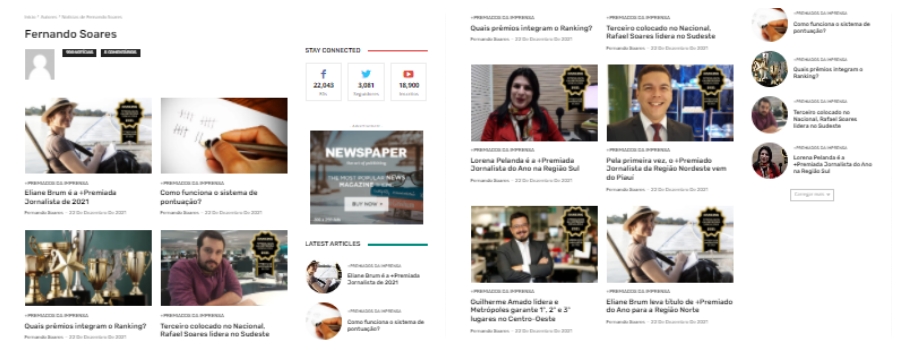Lista dos jornalistas mais premiados da Região Norte em 2021 traz Emerson Barbosa do News Rondônia na 6ª posição - News Rondônia