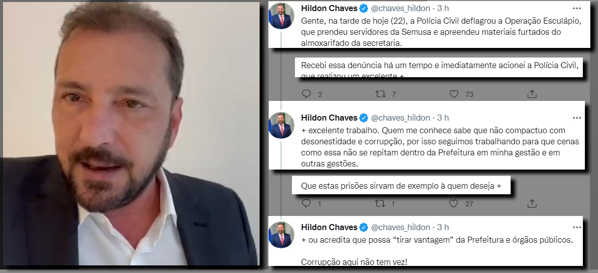 Operação Esculápio: Hildon Chaves elogia trabalho da Polícia e avisa que 'corrupção, aqui, não tem vez!' - News Rondônia