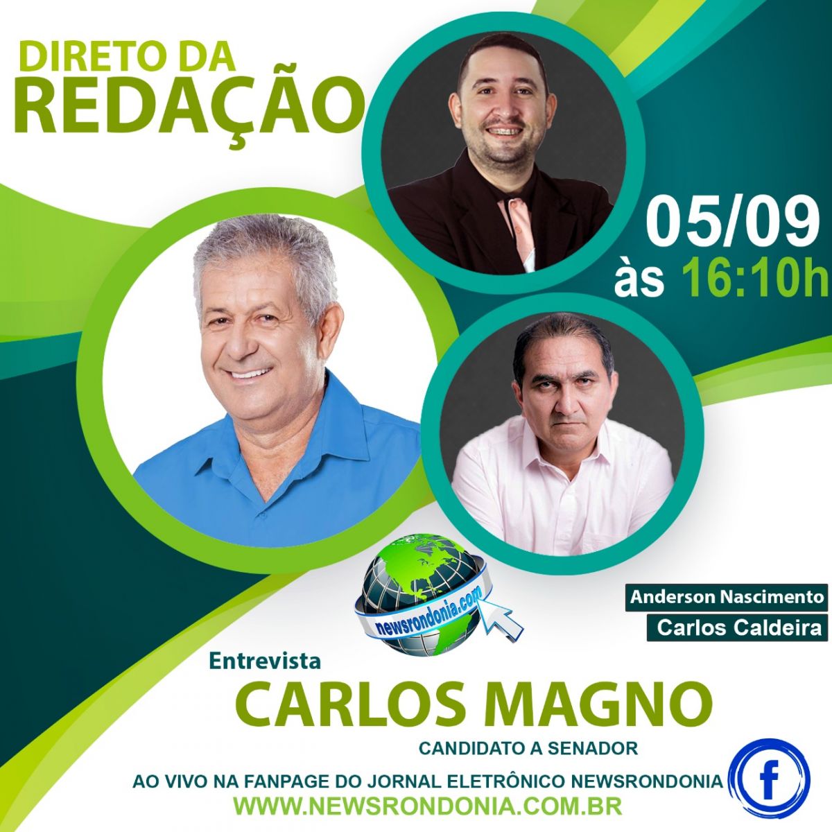 CONFIRA AS ENTREVISTAS DO DIRETO DA REDAÇÃO DE HOJE 05/09 - News Rondônia