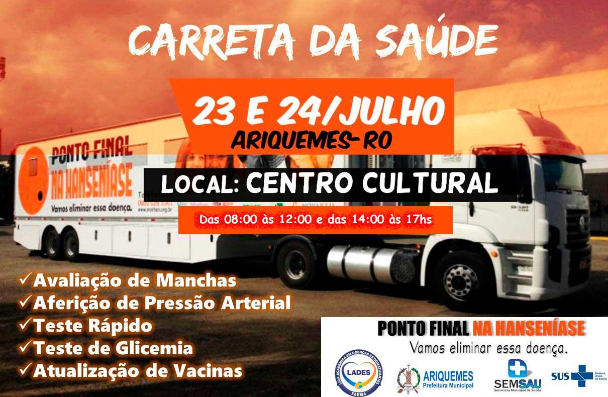 ARIQUEMES DEVE RECEBER PROJETO CARRETA HANSENÍASE NOVARTIS - News Rondônia